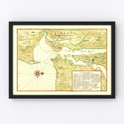 New York Region Vintage Map 1670