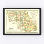 Iberville Parish Vintage Map 1883