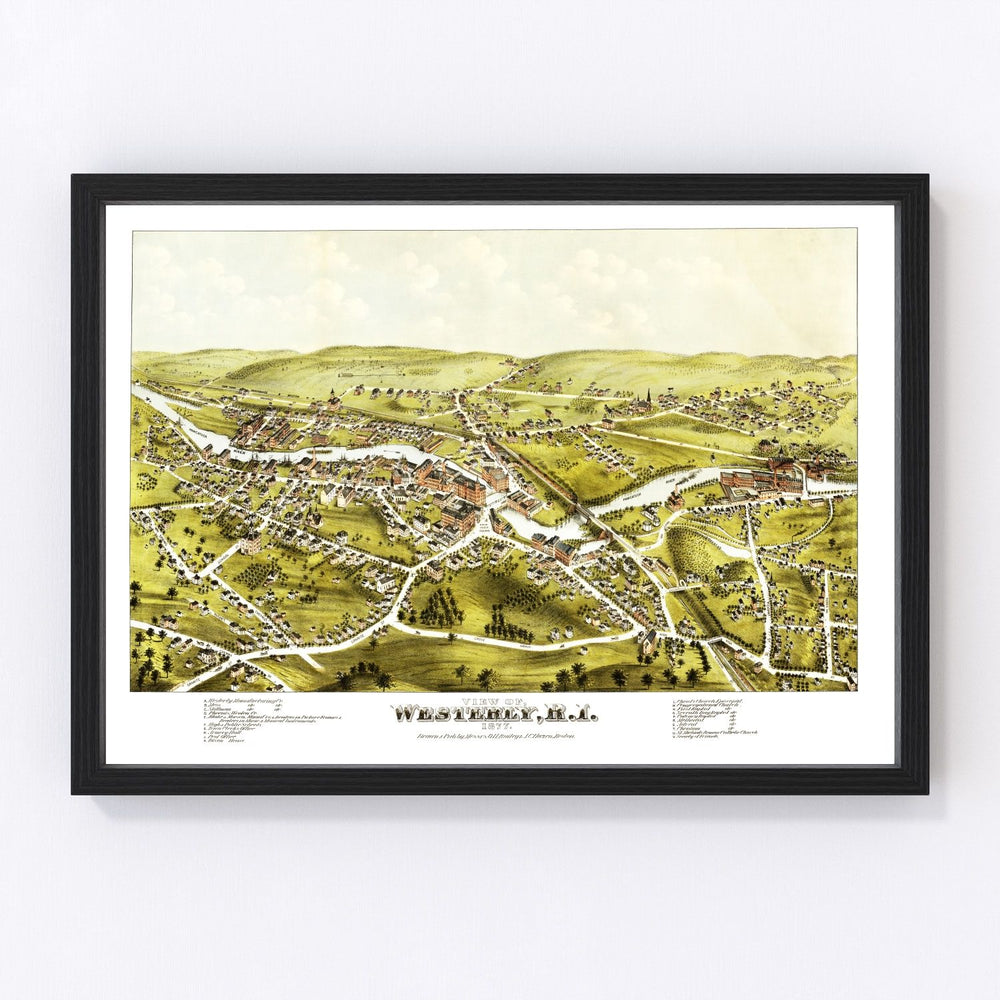 Westerly Vintage Map 1877
