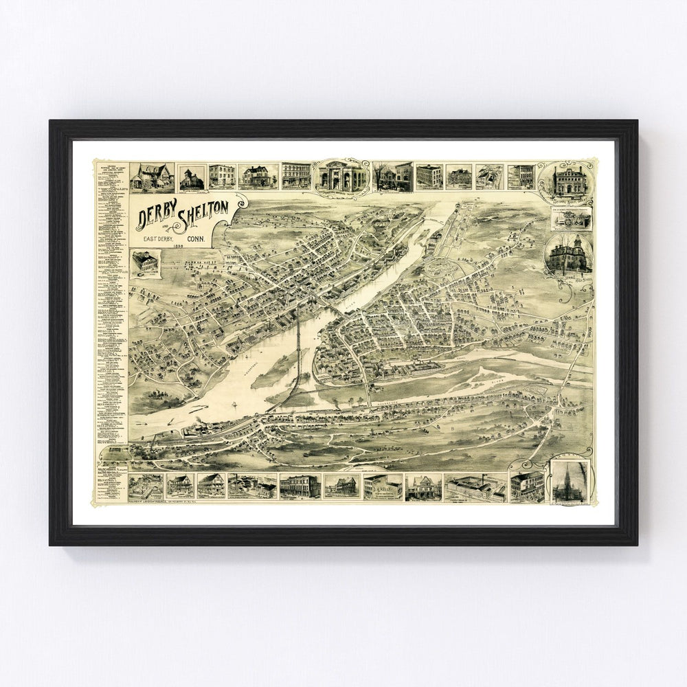 Derby Vintage Map 1898