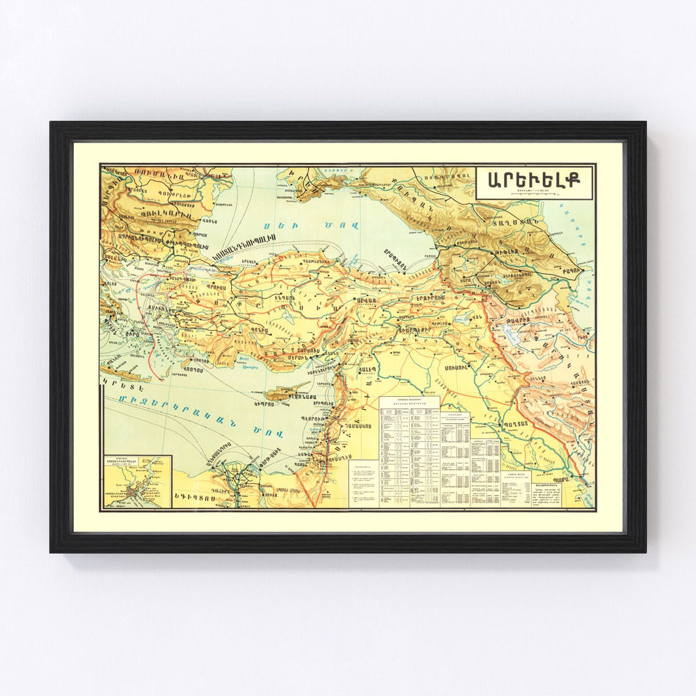 Turkey Vintage Map 1900