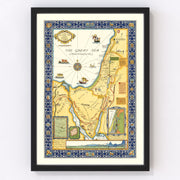 The Holy Land Vintage Map 1928
