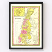 Palestine Vintage Map 1846