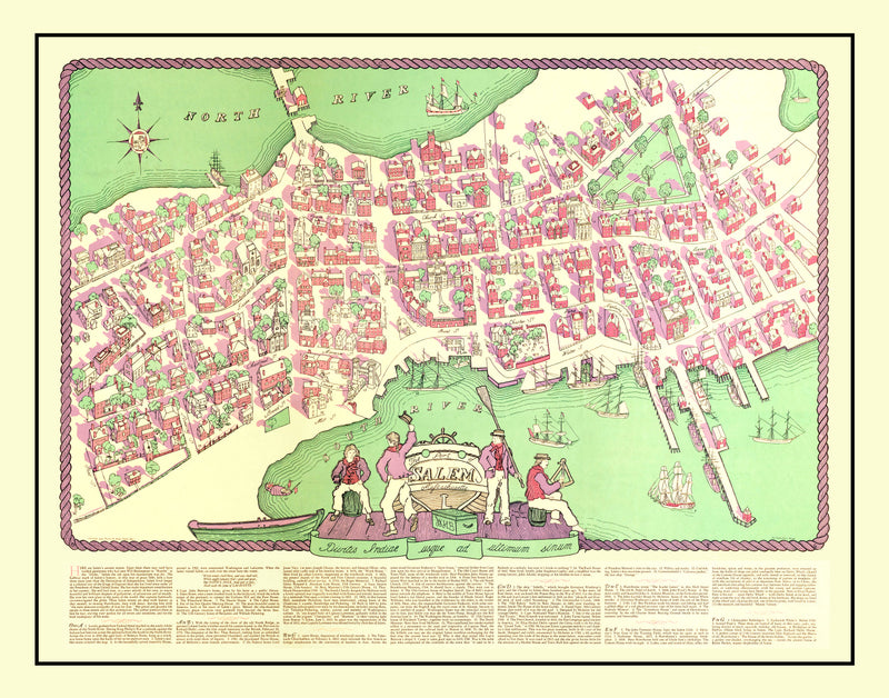 Size comparison using Vintage Map of Salem, Massachusetts 1930
