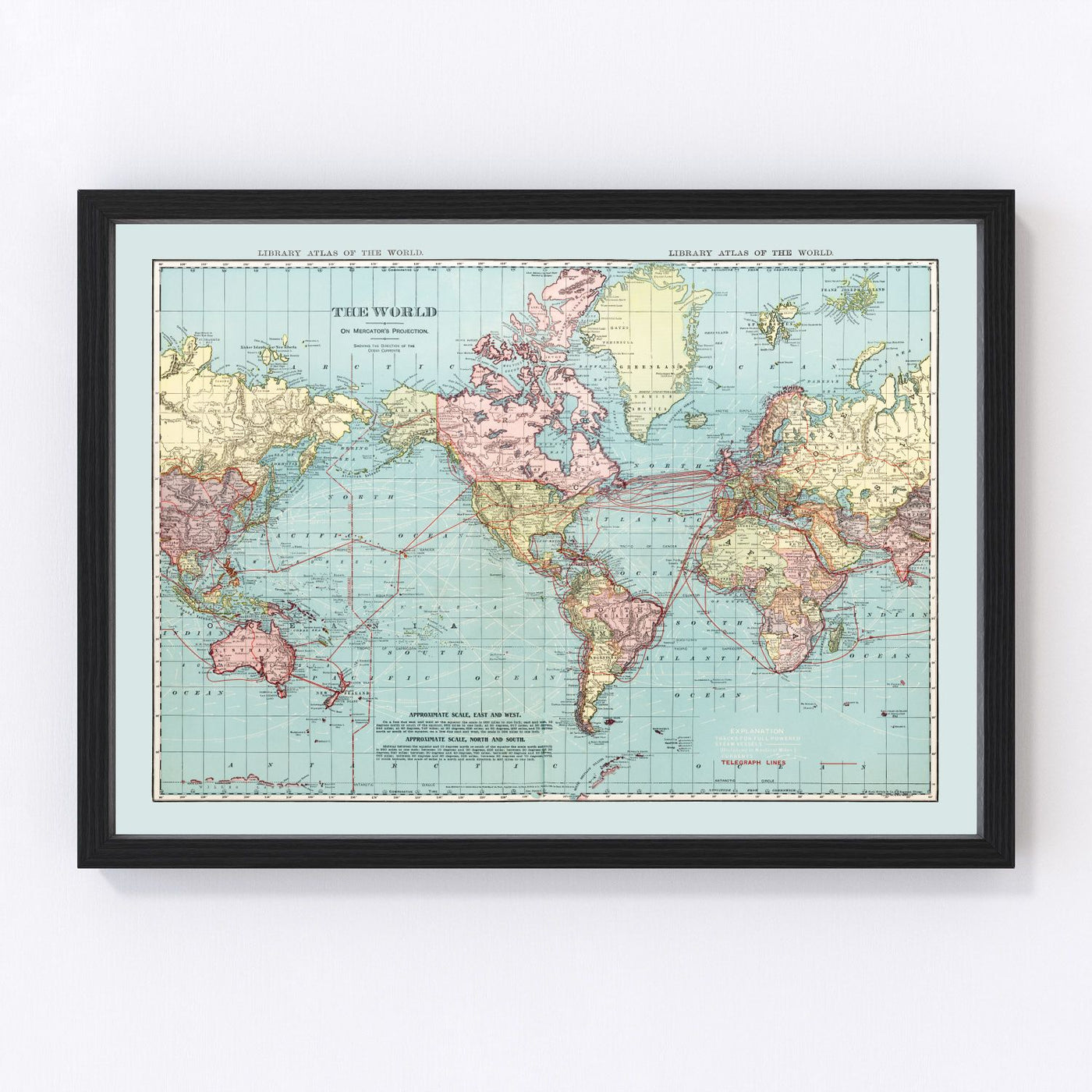 World Vintage Map 1912