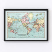 World Vintage Map 1912