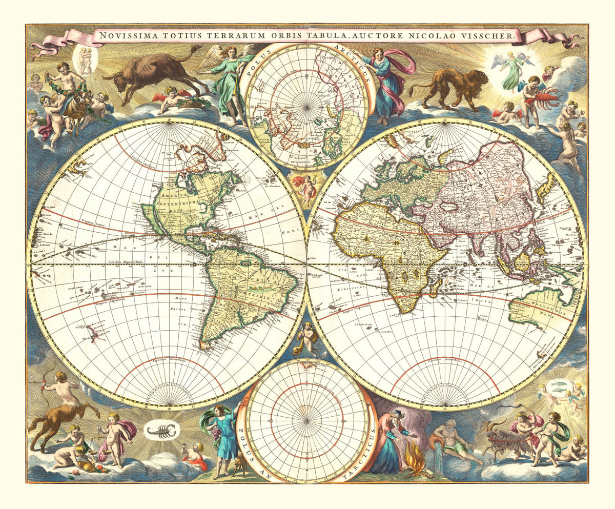 Preview of Vintage World Map 1690