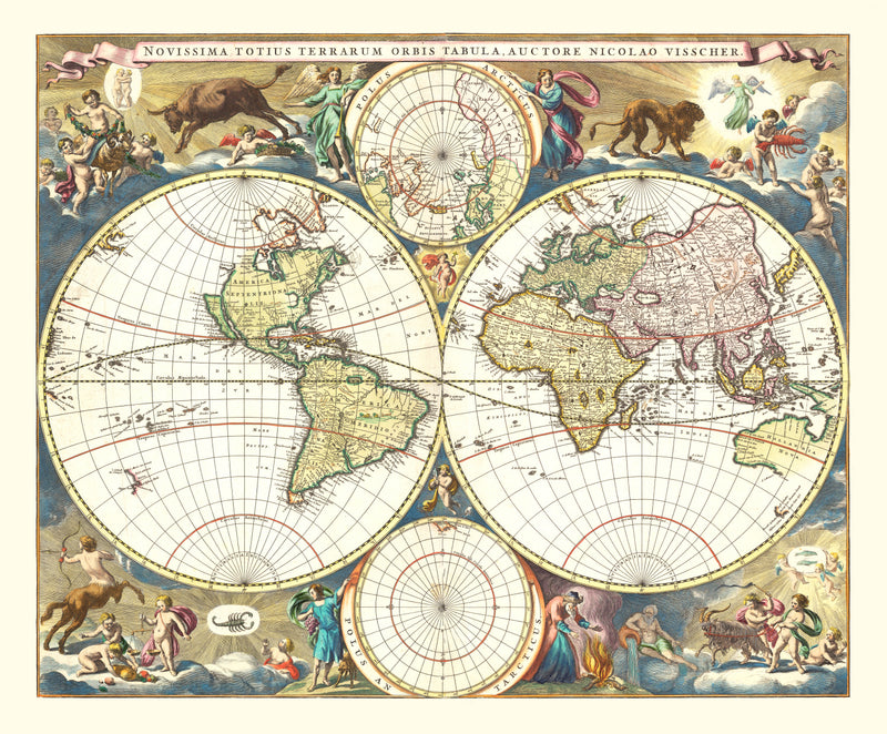 Size comparison using Vintage World Map 1690