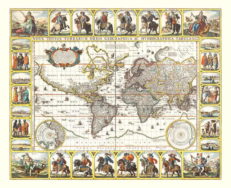 Size comparison using Vintage World Map 1652