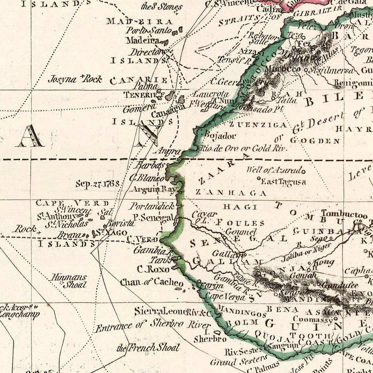 Restored historic details from the 1841 world map of County