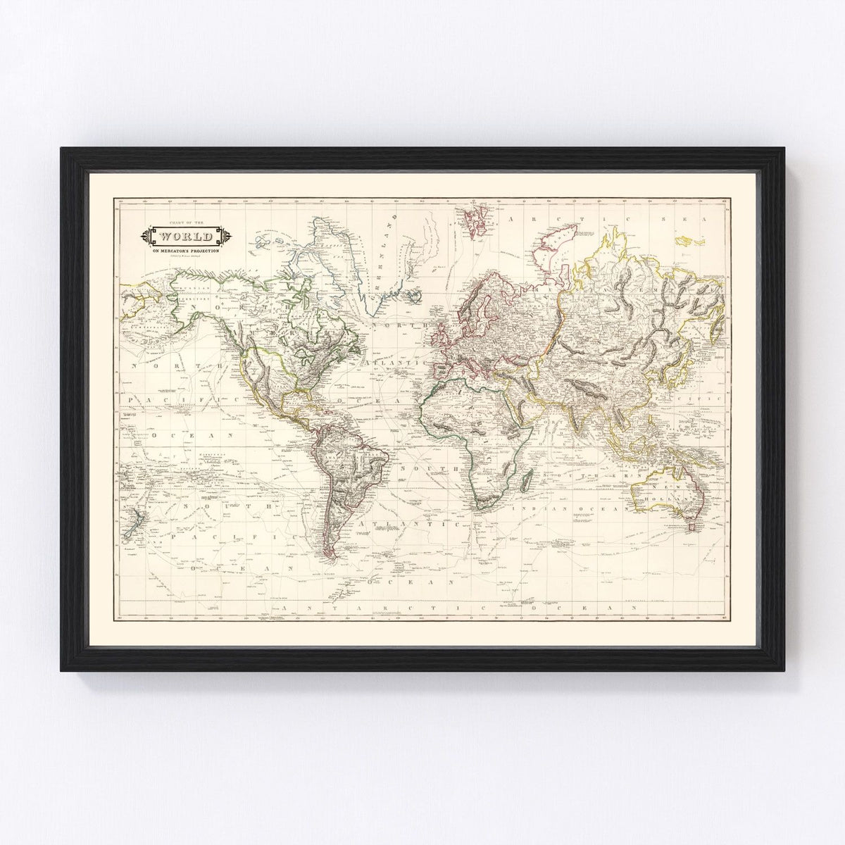 World Vintage Map 1841