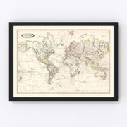 World Vintage Map 1841