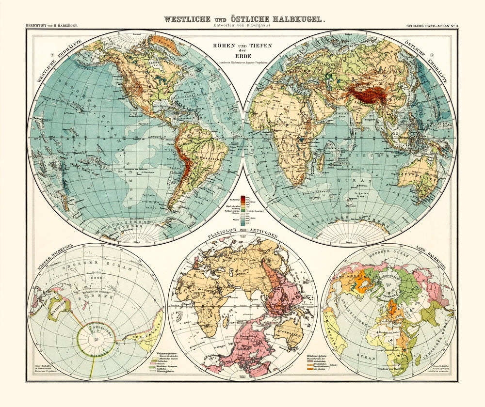 Vintage World Map 1911 print style example