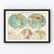 World Vintage Map 1911