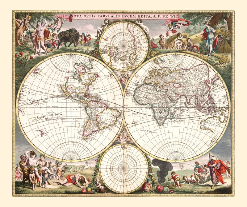 Size comparison using Vintage World Map 1682