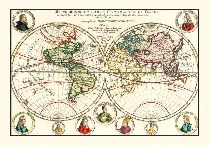 Size comparison using Vintage World Map 1717