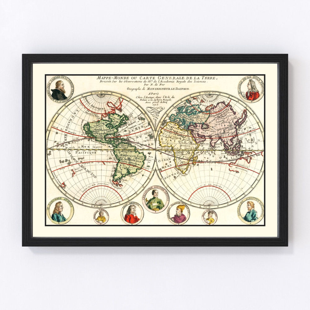 World Vintage Map 1717