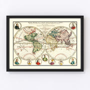World Vintage Map 1717