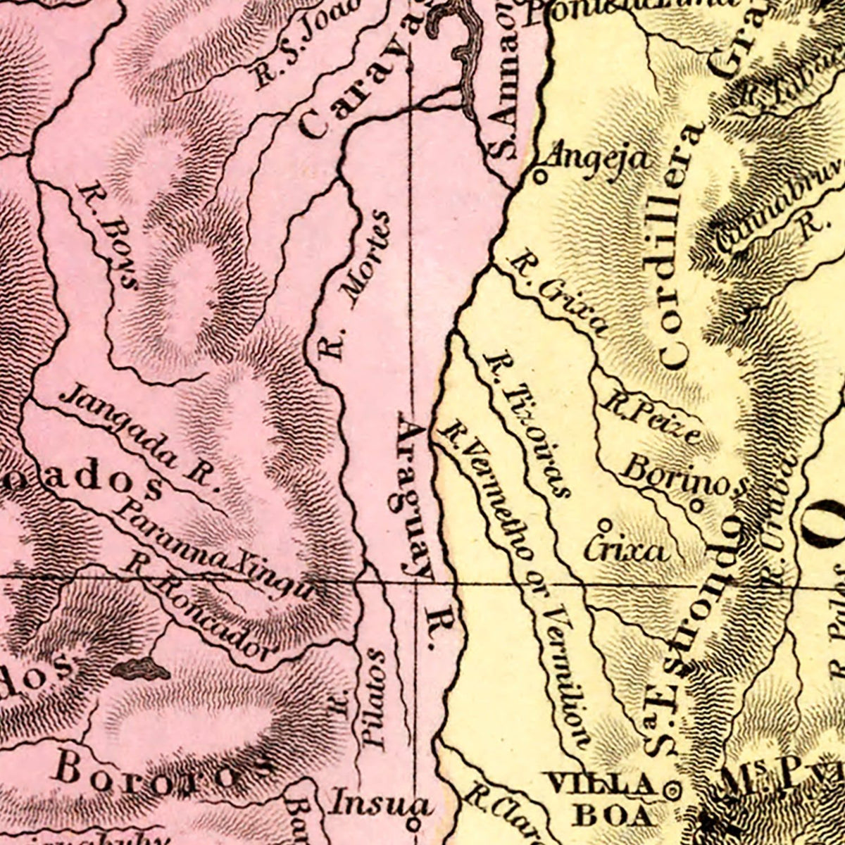 Restored historic details from the 1842 country map of County