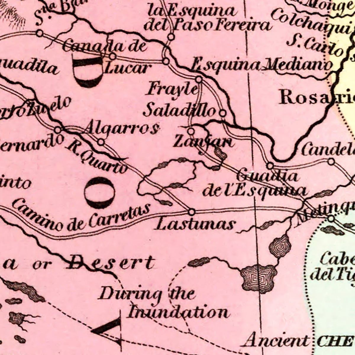 Restored historic details from the 1842 country map of County