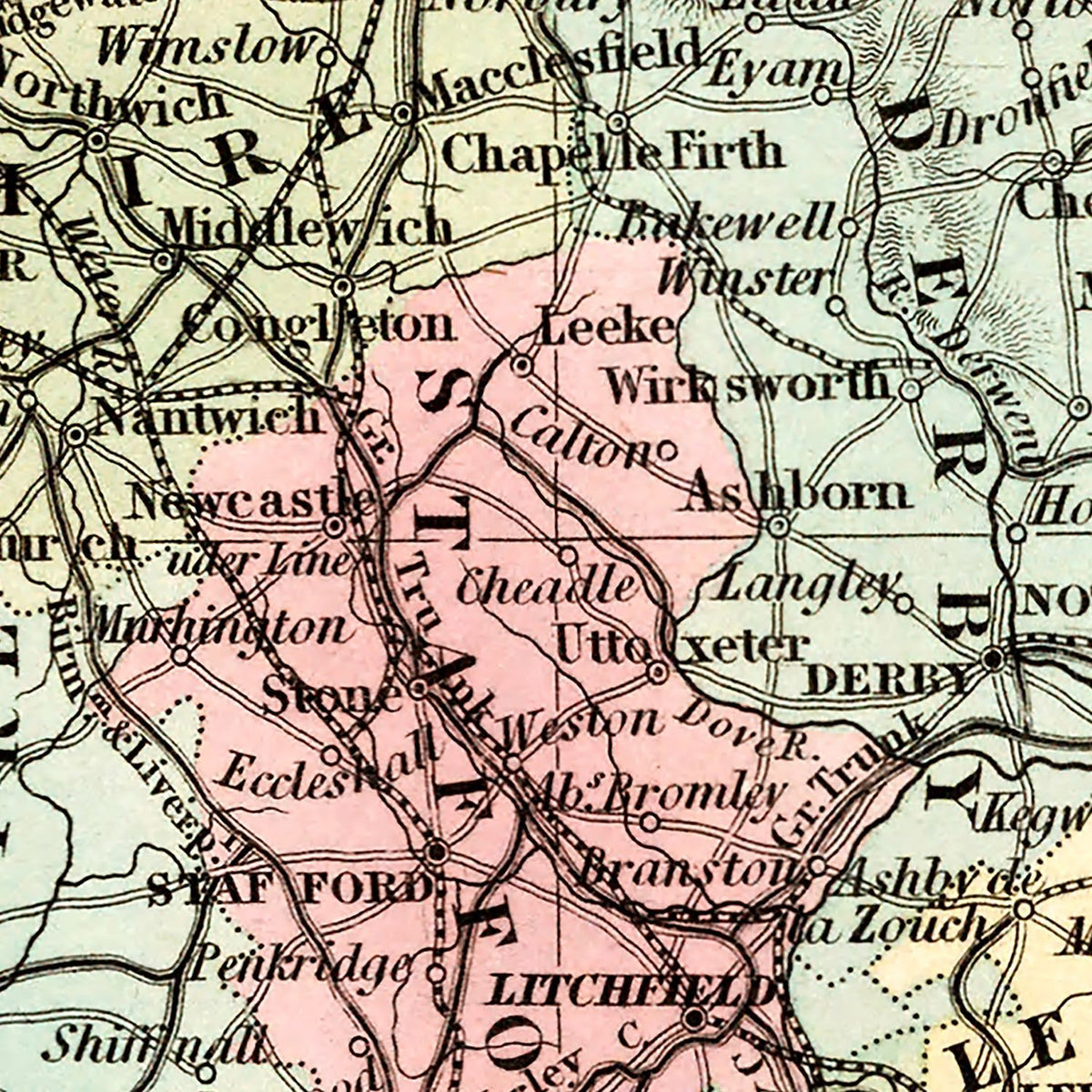 Restored historic details from the 1842 country map of County