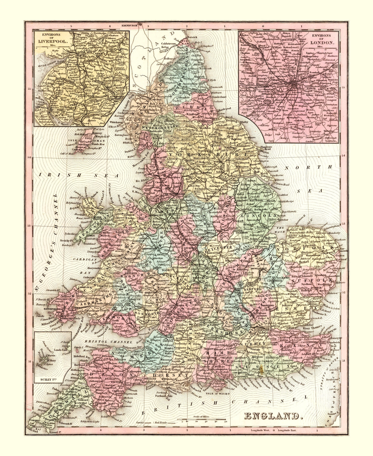 Preview of Vintage Map of England 1842