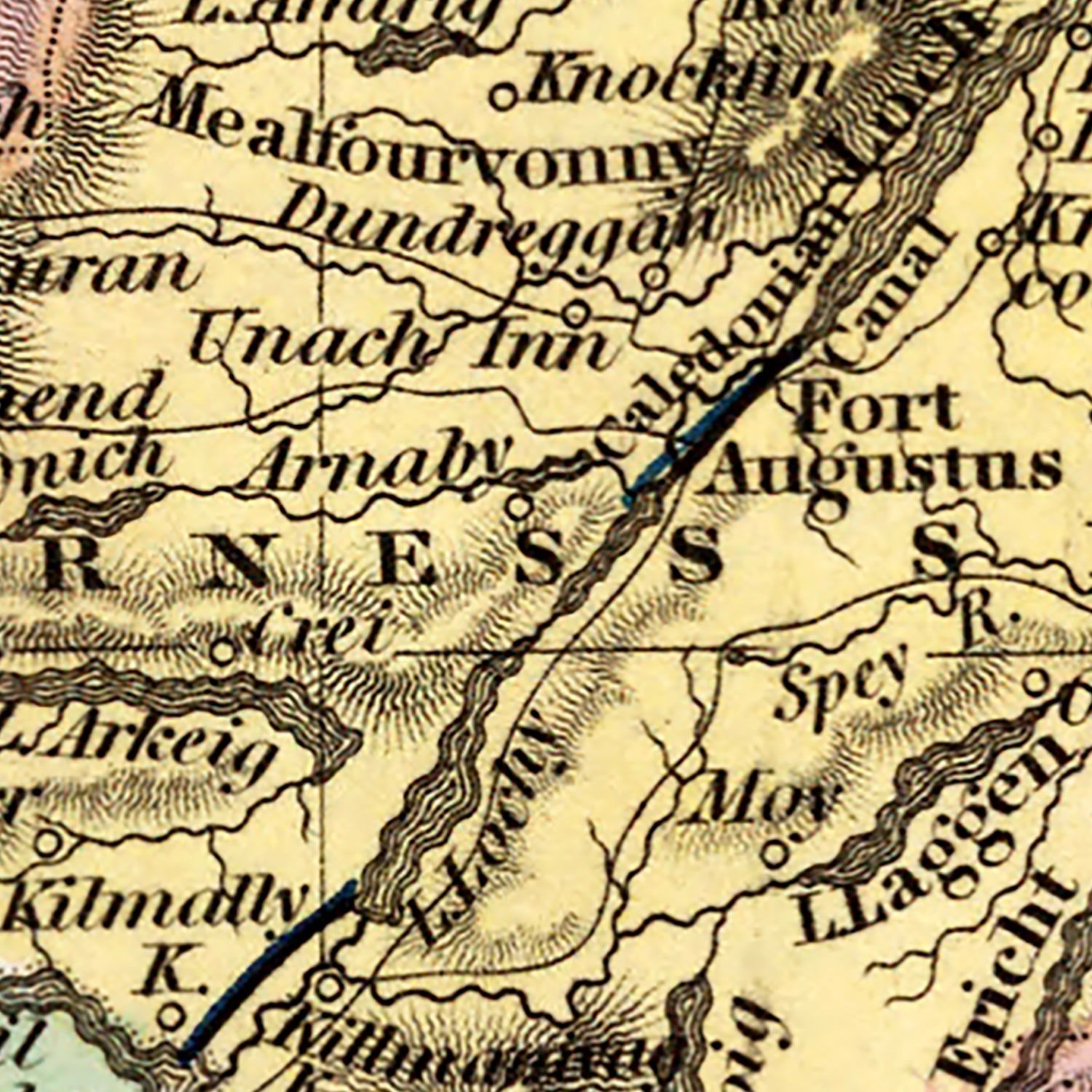 Restored historic details from the 1842 country map of County
