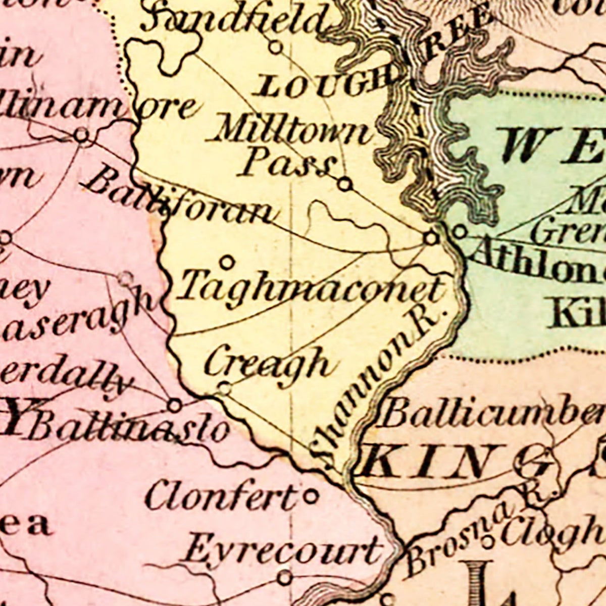 Restored historic details from the 1836 country map of County