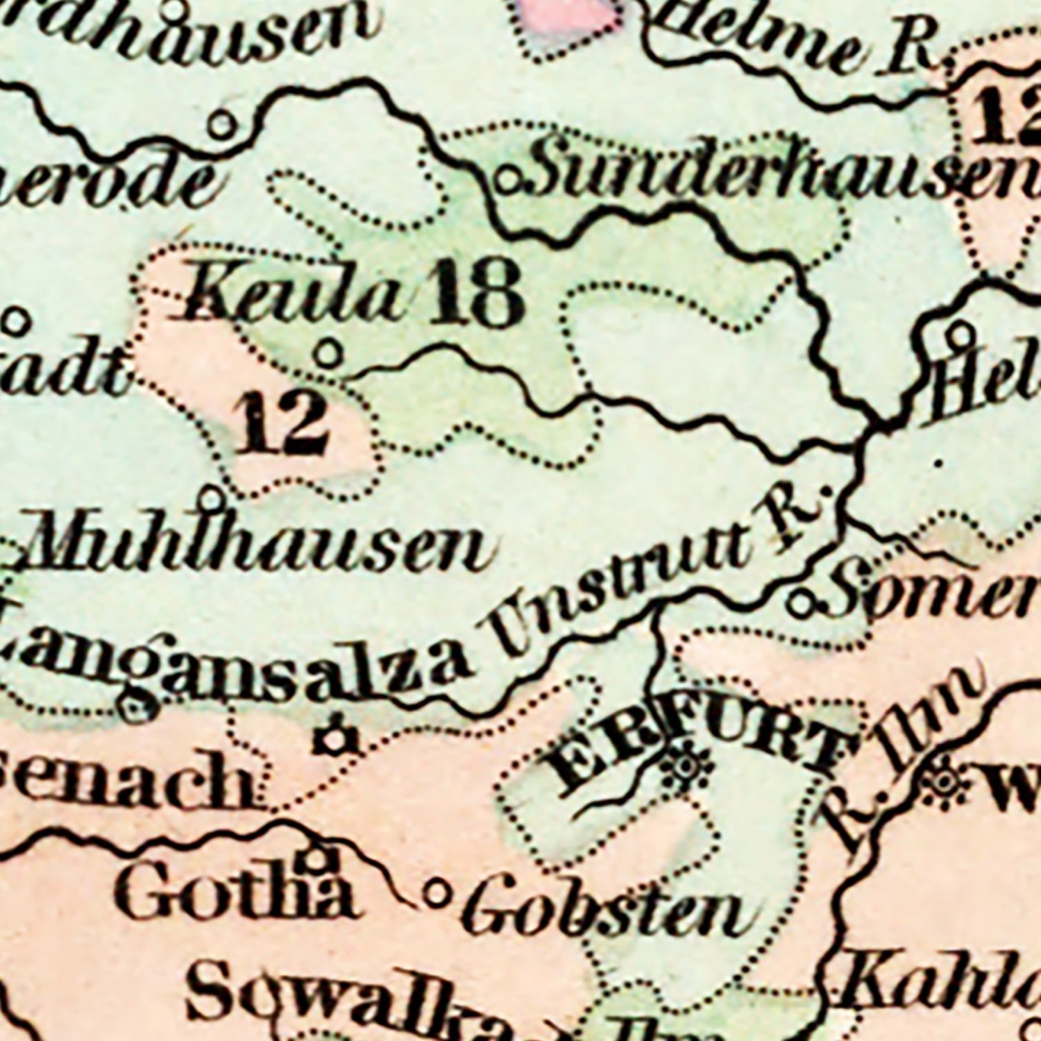 Restored historic details from the 1842 country map of County