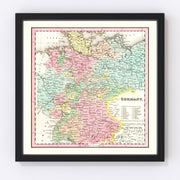 Germany Vintage Map 1842