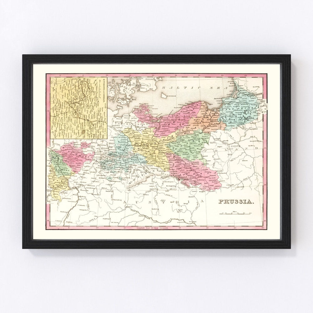 Prussia Vintage Map 1836