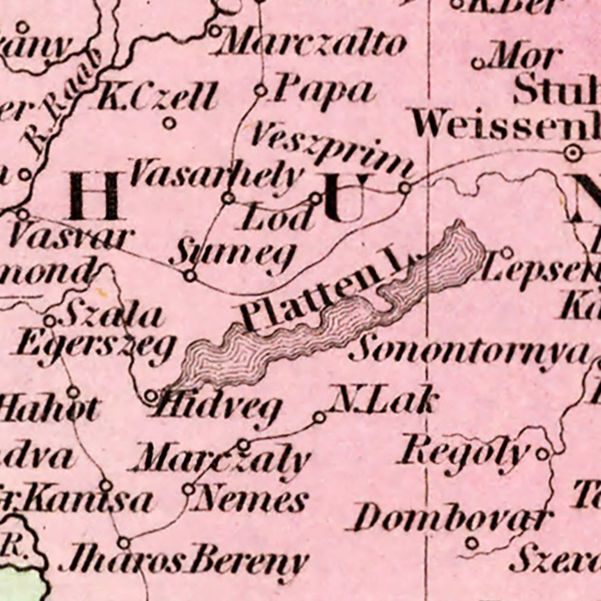 Restored historic details from the 1836 country map of County