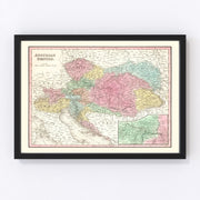 Austria Vintage Map 1836