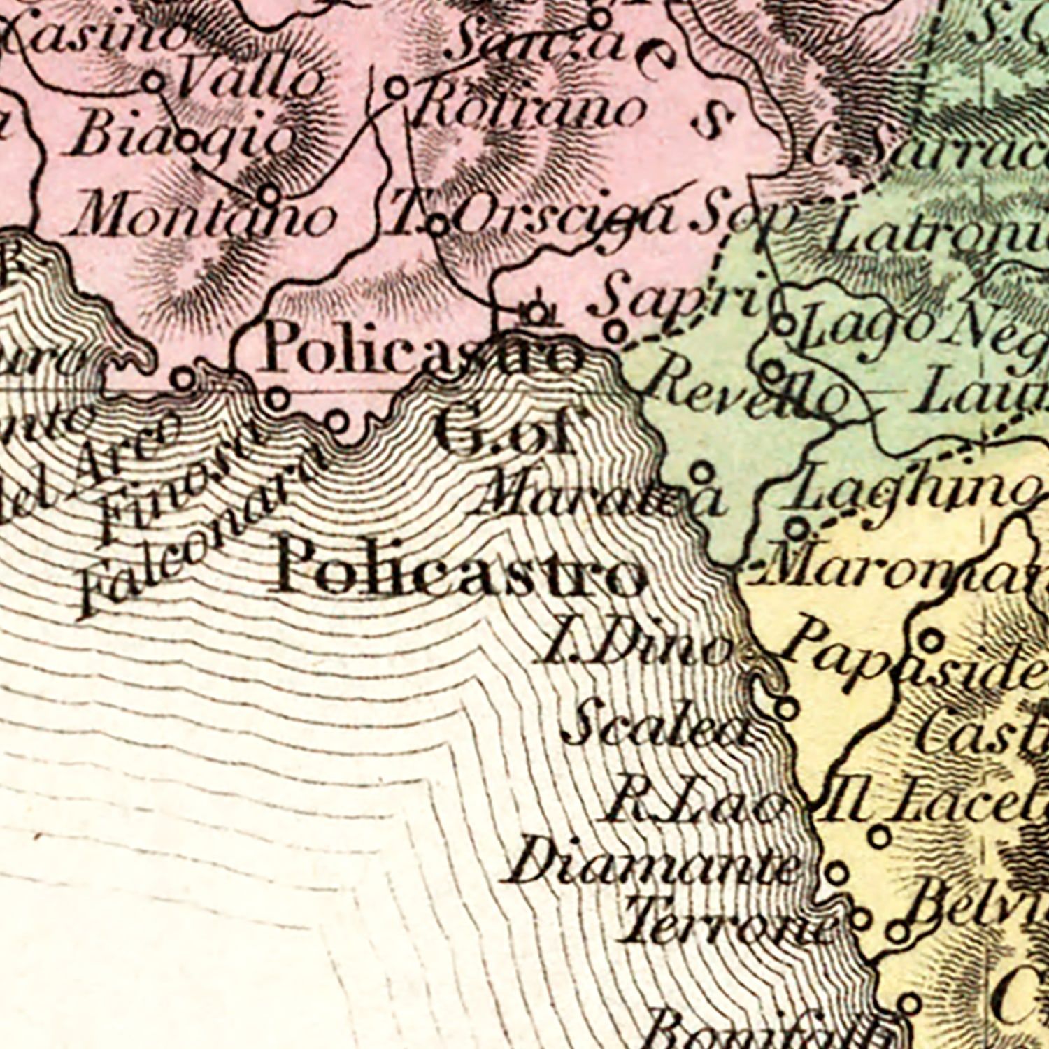 Restored historic details from the 1836 country map of County