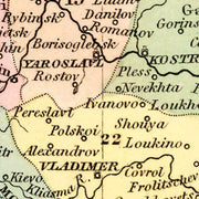 old Russia map map