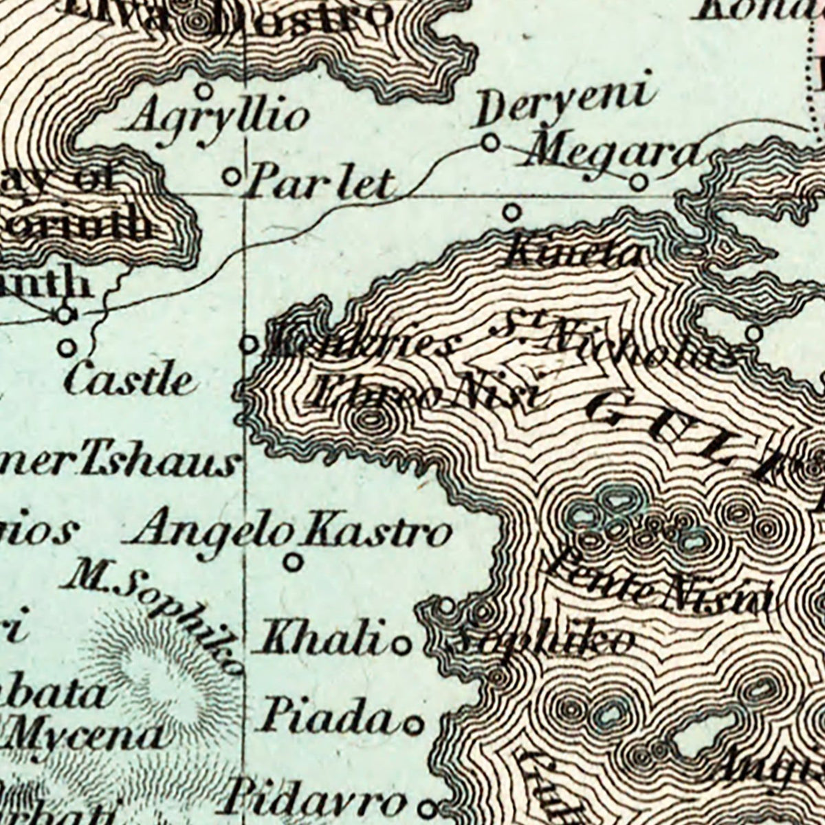 Restored historic details from the 1842 country map of County