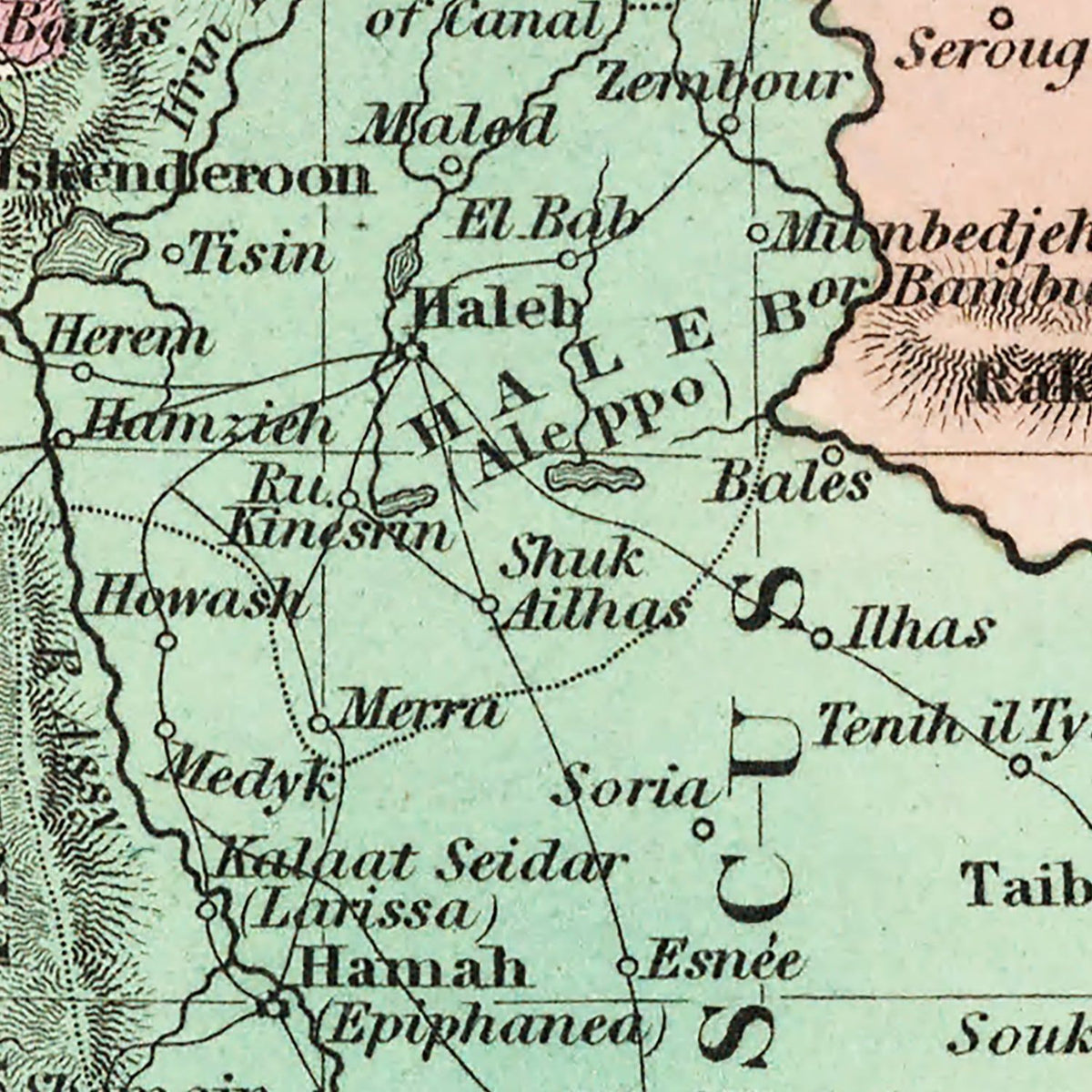 Restored historic details from the 1836 country map of County