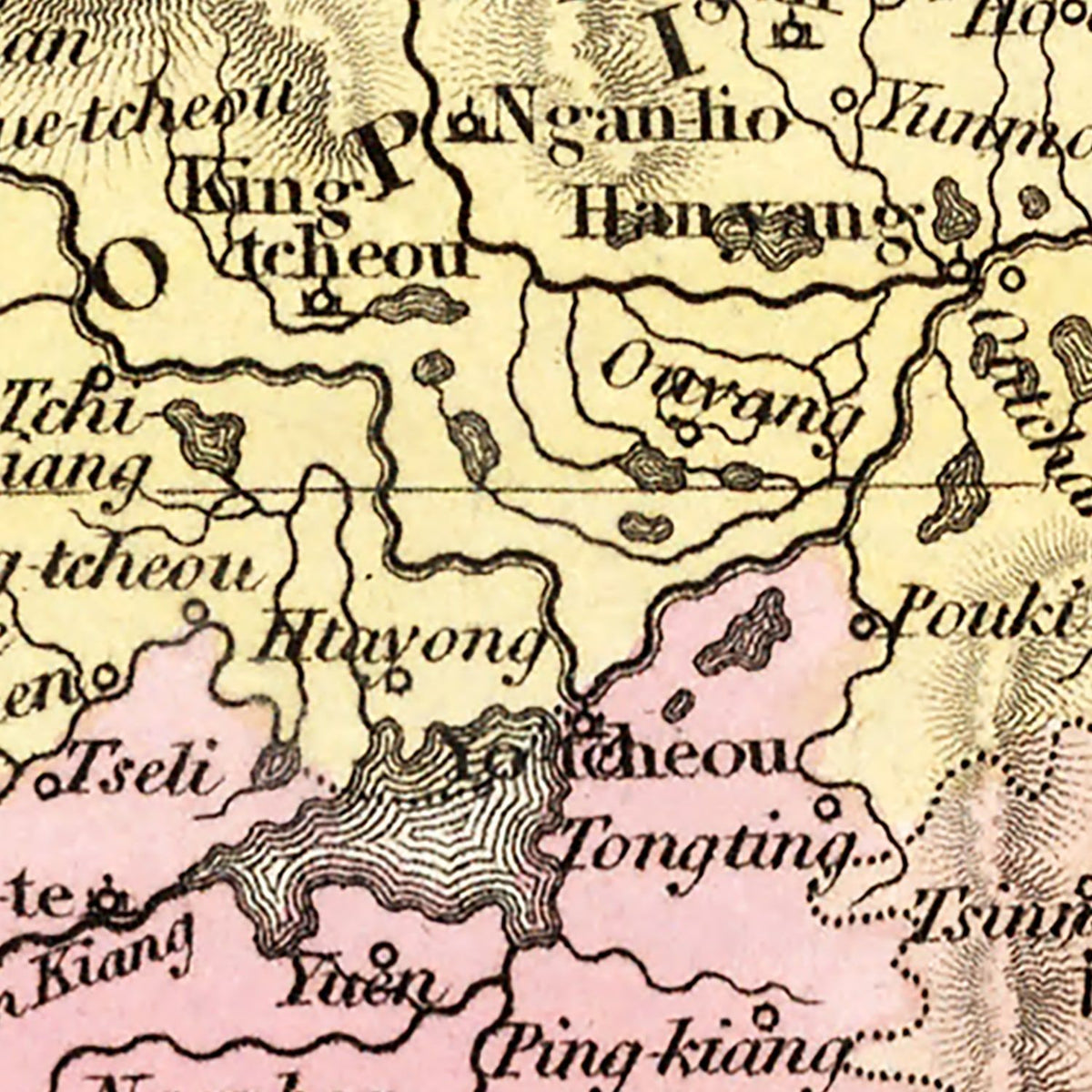 Restored historic details from the 1836 country map of County