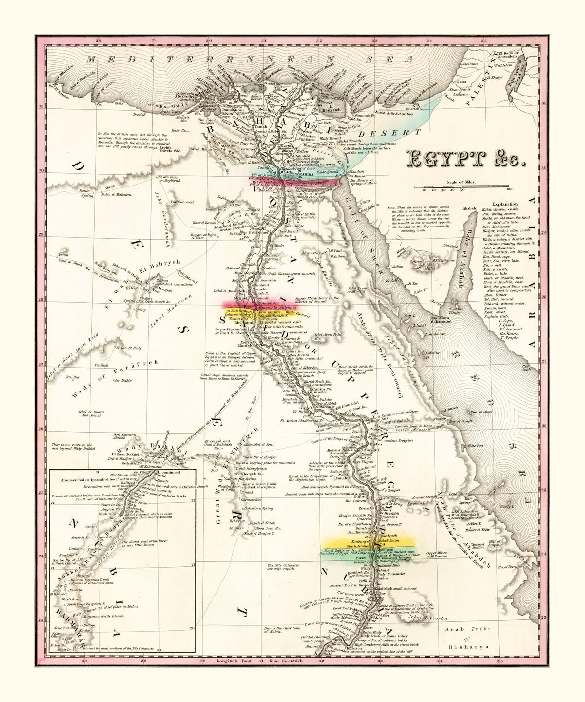 Preview of Vintage Map of Egypt 1836