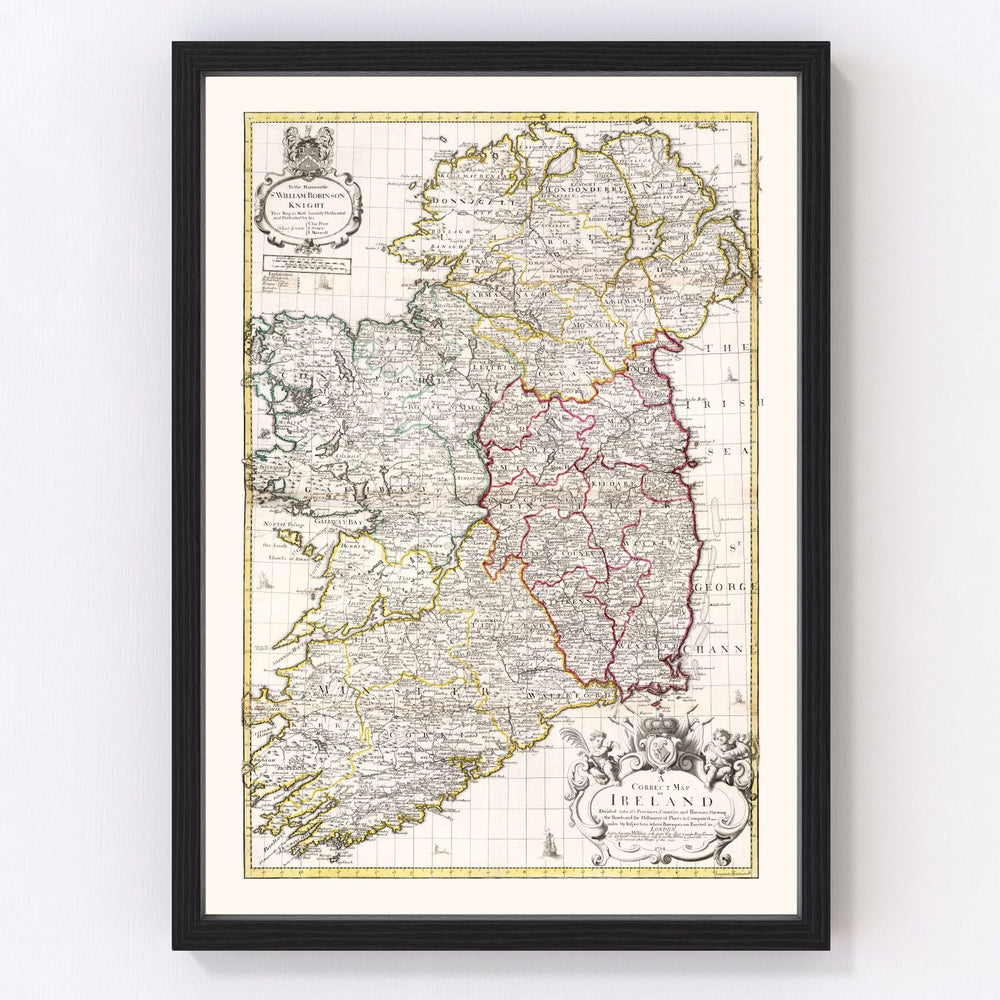 Ireland Vintage Map 1714