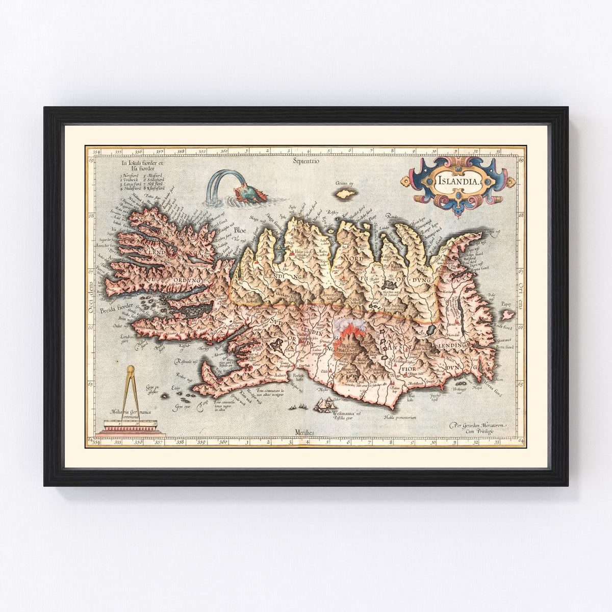 Iceland Vintage Map 1623