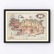 Iceland Vintage Map 1623