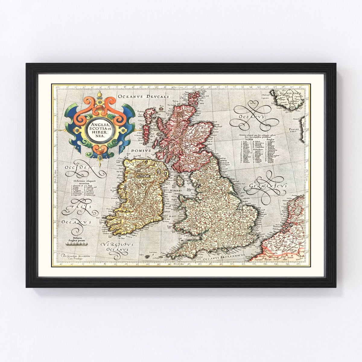 England, Scotland, Ireland Vintage Map 1623