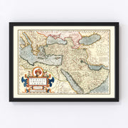 Turkey, Saudi Arabia, Iraq, Syria Vintage Map 1623