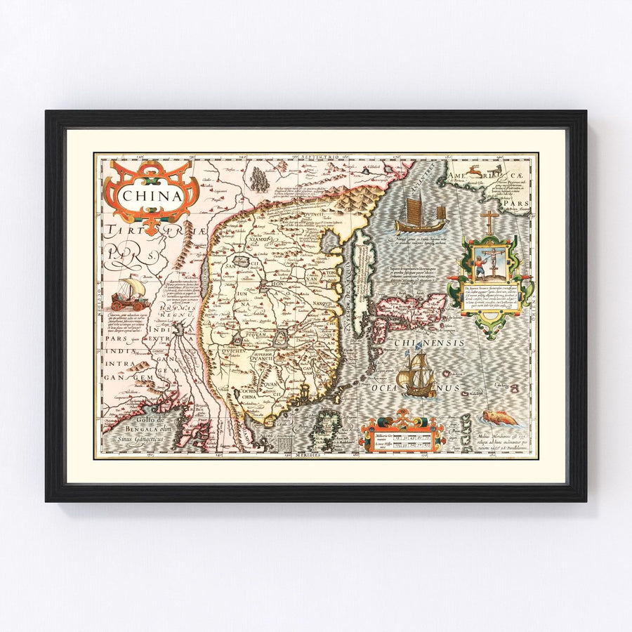 China Vintage Map 1623