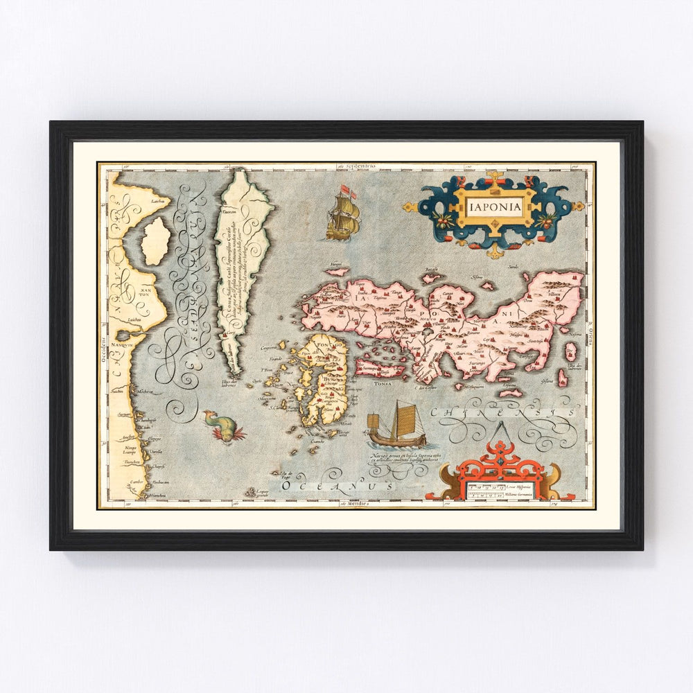 Japan, Korea Vintage Map 1623