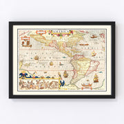 United States Vintage Map 1623