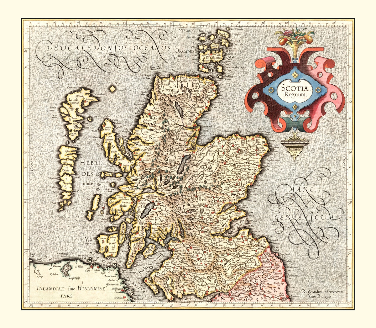 Preview of Vintage Map of Scotland 1623