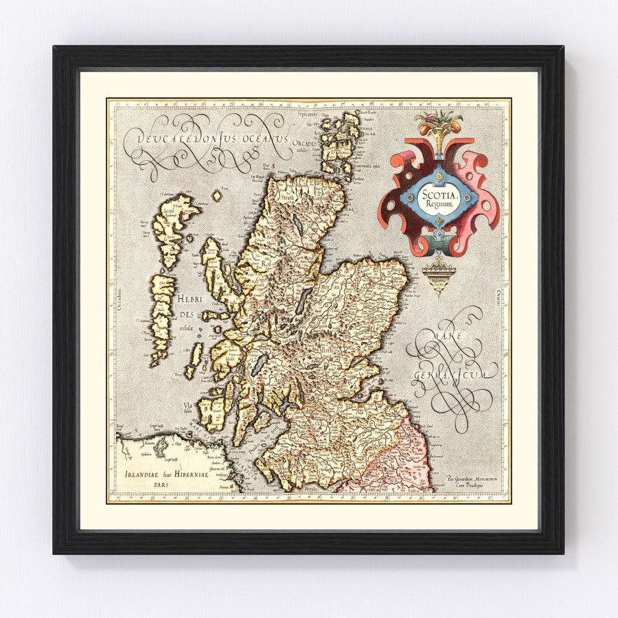 Vintage Map of Scotland 1623
