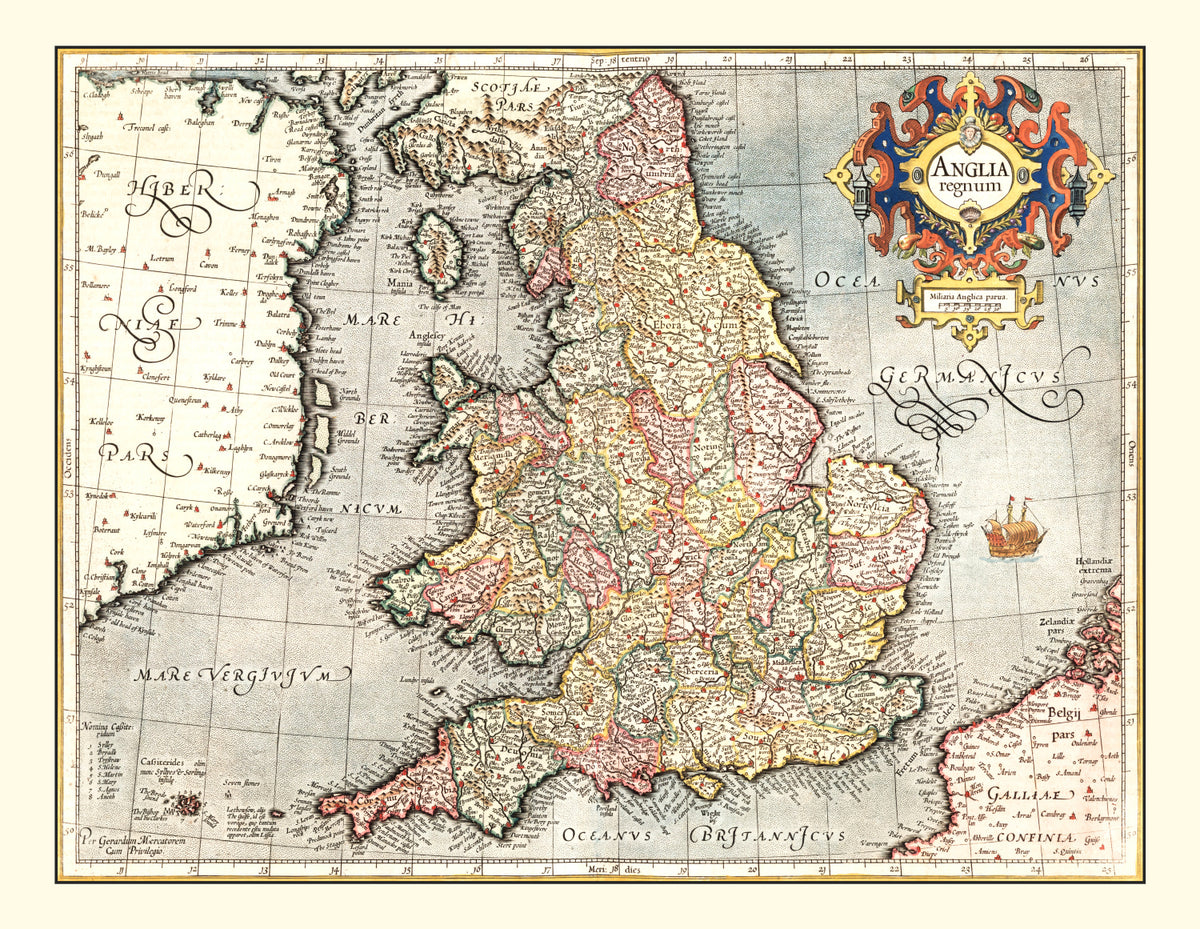 Preview of Vintage Map of England 1623